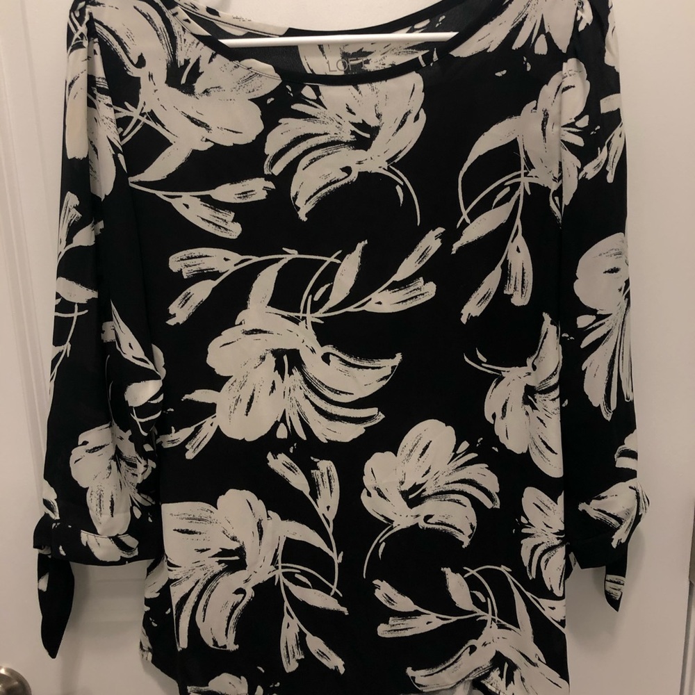 Black and Ivory Loft Top